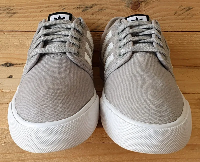Adidas Seeley Low Canvas Trainers UK3/US3.5/EU35 BY3839 Grey/White/Gum Sole