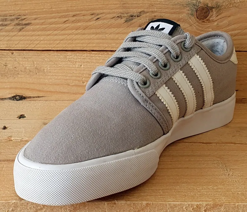 Adidas Seeley Low Canvas Trainers UK3/US3.5/EU35 BY3839 Grey/White/Gum Sole