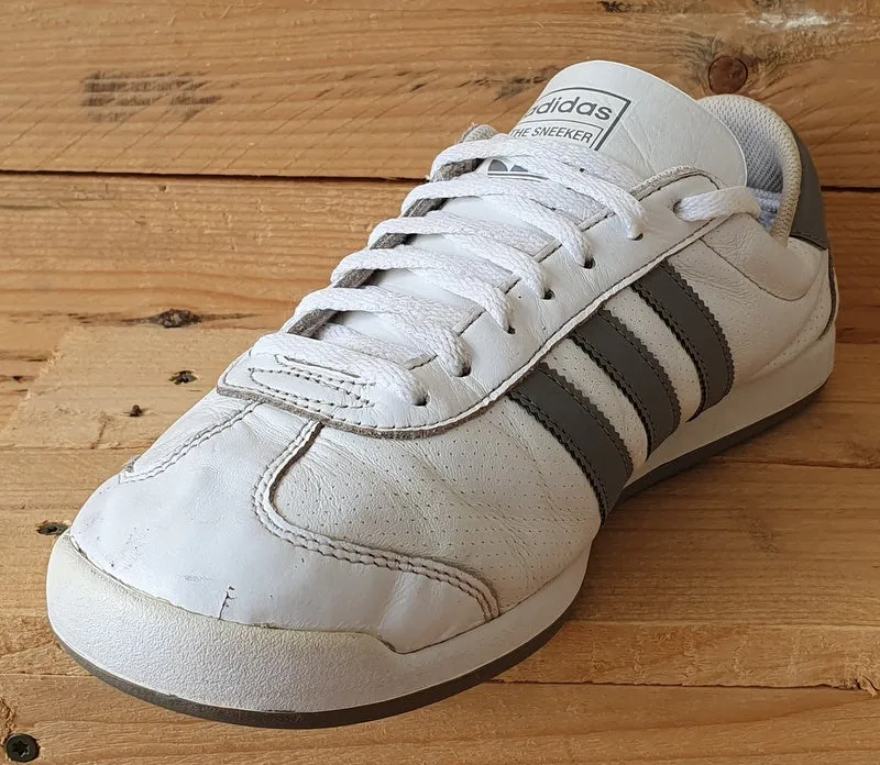 Adidas The Sneeker Low Leather Trainers UK9/US9.5/EU43 EG7470 White/Grey