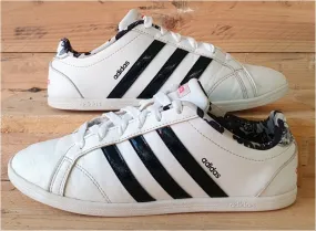 Adidas VS Coneo QT W Low Leather Trainers 4.5/US6/EU37 DB1804 Black/White