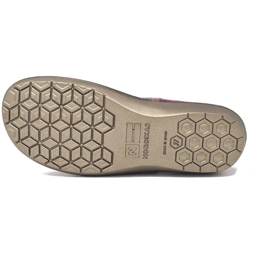 Afelpado Red 304-80 Nordikas Comfy Slide Slippers