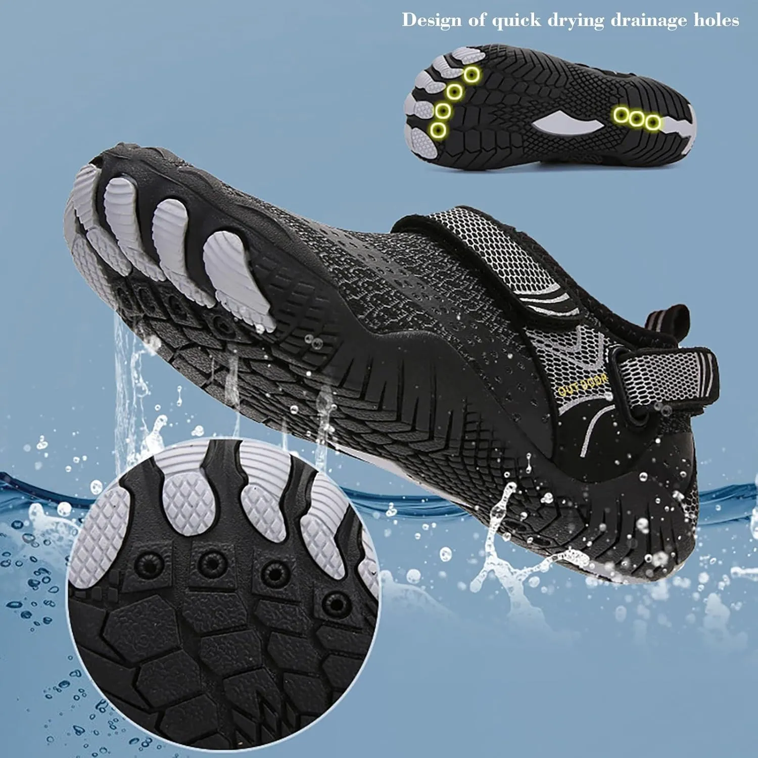 Barefoot Water Shoes Women Men Quick Dry Aqua Socks Beach Swim Pool Shoes Non Slip Outdoor Sports Hiking Surf Yoga Exercise Footwear