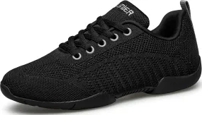 BAXINIER Girls White Cheerleading Shoes Breathable Youth Cheer Competition Sneakers Athletic Training Dance Tennis Walking Shoes