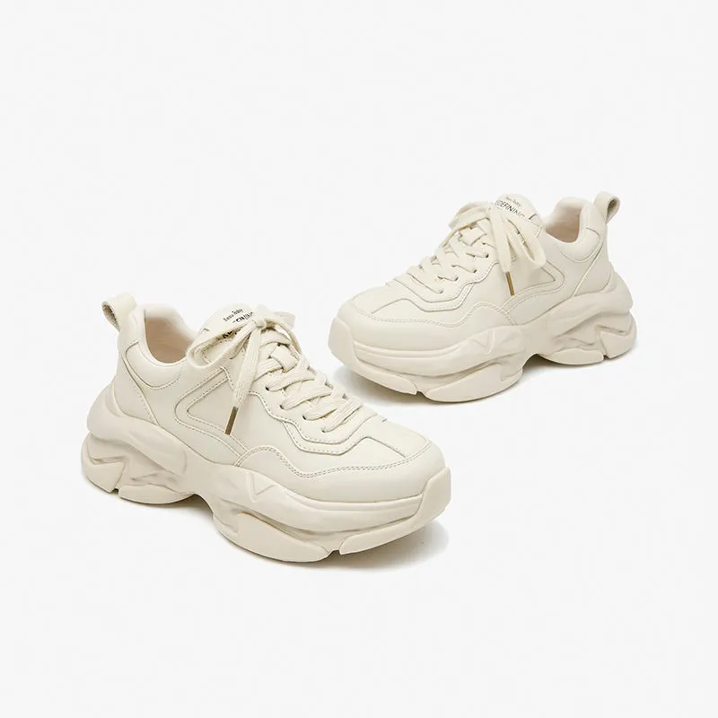 BeauToday Women's Casual Platform Dad Sneakers