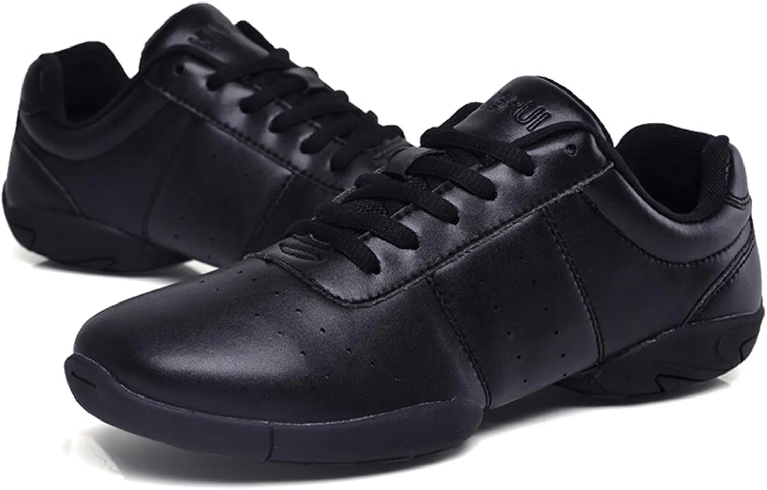 Boys Girls Cheer Shoes Cheerleading School Competition Lace Up Aerobics Gymnastics Wlaking Lightweight Sneakers