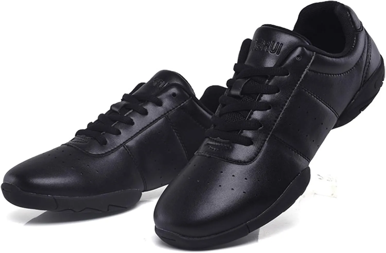 Boys Girls Cheer Shoes Cheerleading School Competition Lace Up Aerobics Gymnastics Wlaking Lightweight Sneakers