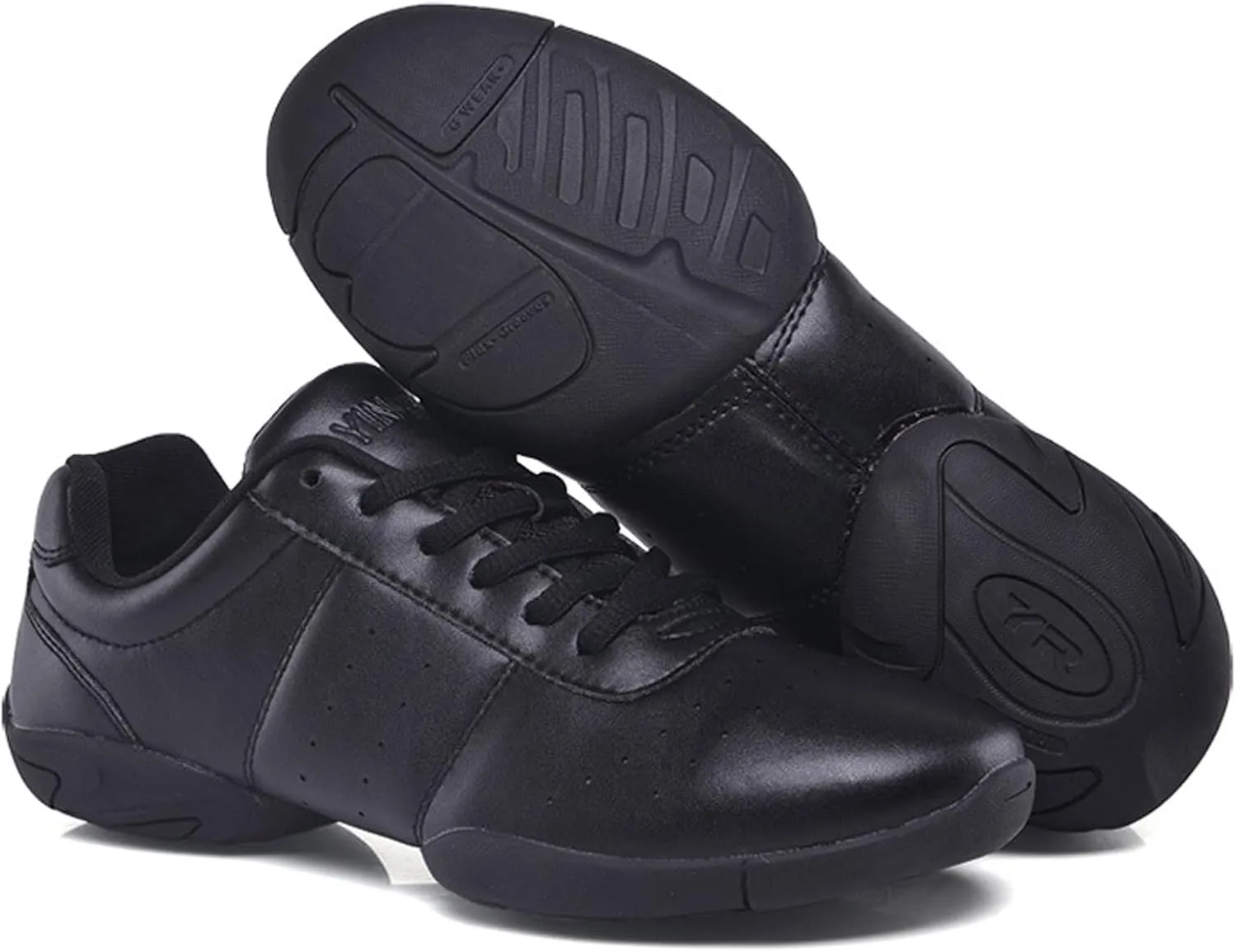 Boys Girls Cheer Shoes Cheerleading School Competition Lace Up Aerobics Gymnastics Wlaking Lightweight Sneakers