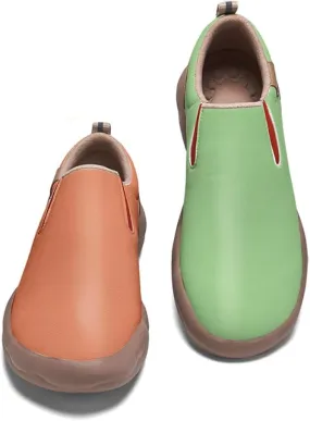 Boys Girls Slip On Loafers Kid's Lightweight Comfort Sneakers Art Painted Walking Travel Shoes Macaron Style