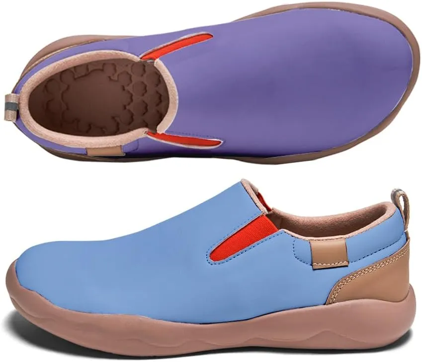 Boys Girls Slip On Loafers Kid's Lightweight Comfort Sneakers Art Painted Walking Travel Shoes Macaron Style