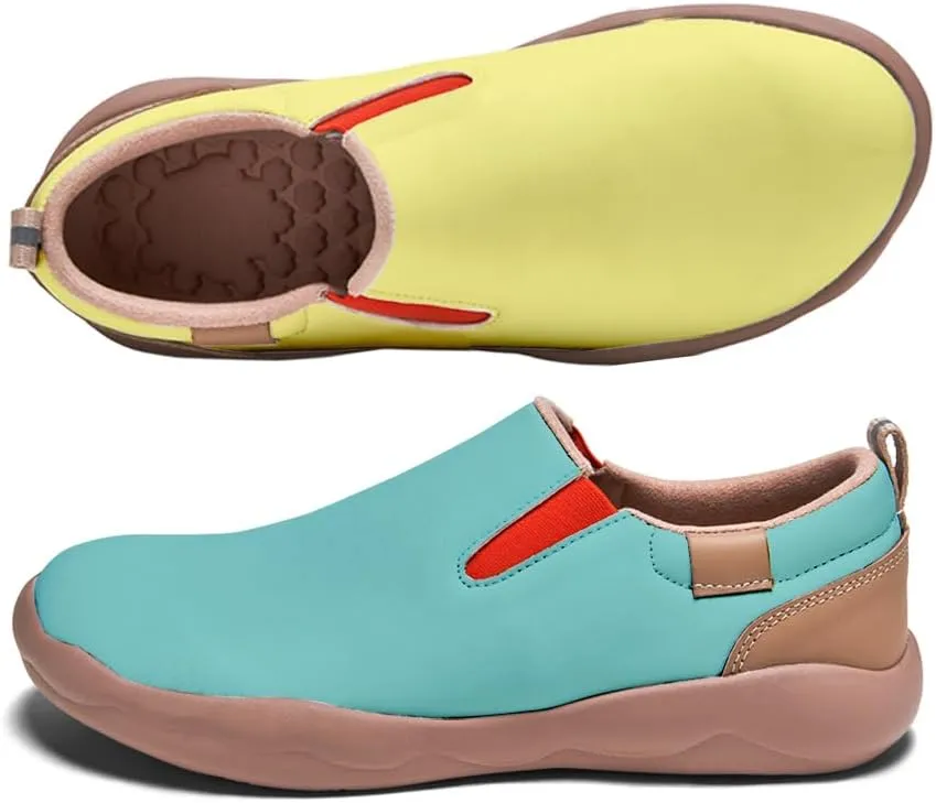 Boys Girls Slip On Loafers Kid's Lightweight Comfort Sneakers Art Painted Walking Travel Shoes Macaron Style
