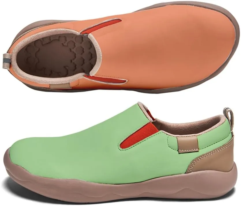 Boys Girls Slip On Loafers Kid's Lightweight Comfort Sneakers Art Painted Walking Travel Shoes Macaron Style