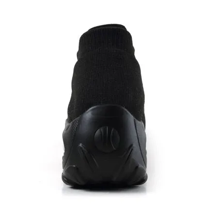 BUBUDENG Walking Shoes for Women Breathable Casual Sneakers Non-Slip Working Nurse Shoes Comfort Wedge Platform Shoes Lady, Black, 5.5
