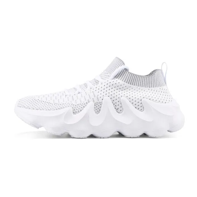 Casual Soft Breathable Mesh Jogging Flat Training Running Sport Sock Sneakers