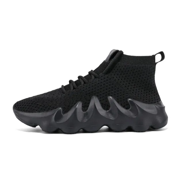 Casual Soft Breathable Mesh Jogging Flat Training Running Sport Sock Sneakers