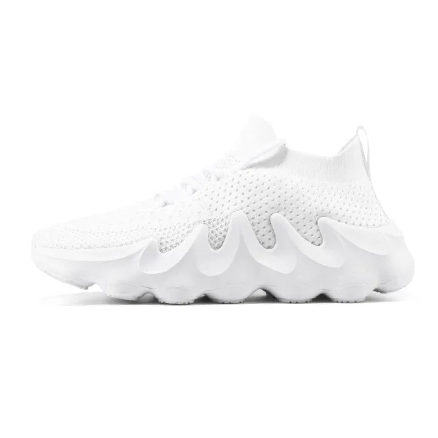 Casual Soft Breathable Mesh Jogging Flat Training Running Sport Sock Sneakers