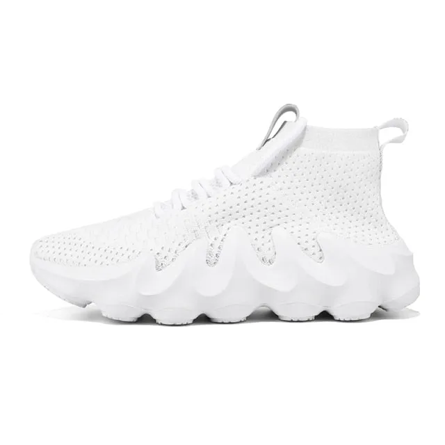 Casual Soft Breathable Mesh Jogging Flat Training Running Sport Sock Sneakers
