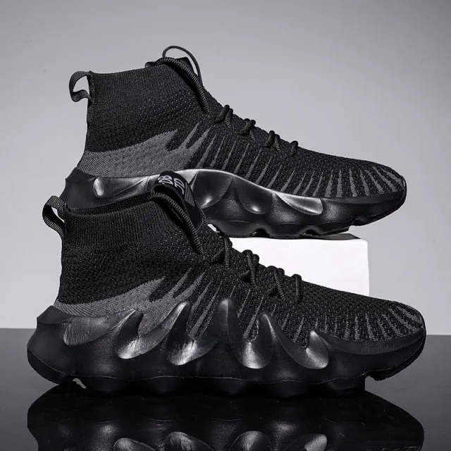 Casual Soft Breathable Mesh Jogging Flat Training Running Sport Sock Sneakers