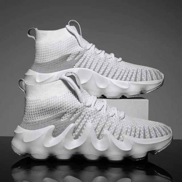 Casual Soft Breathable Mesh Jogging Flat Training Running Sport Sock Sneakers