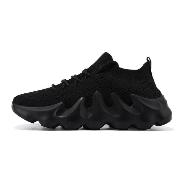 Casual Soft Breathable Mesh Jogging Flat Training Running Sport Sock Sneakers