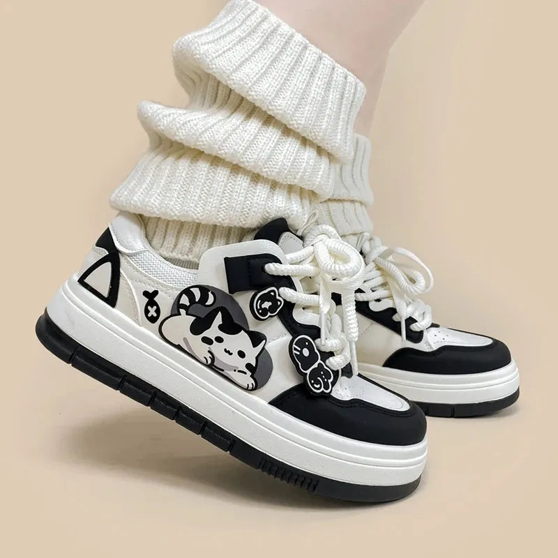 Chubby Cheeks Kitty Casual Sneakers - Women's