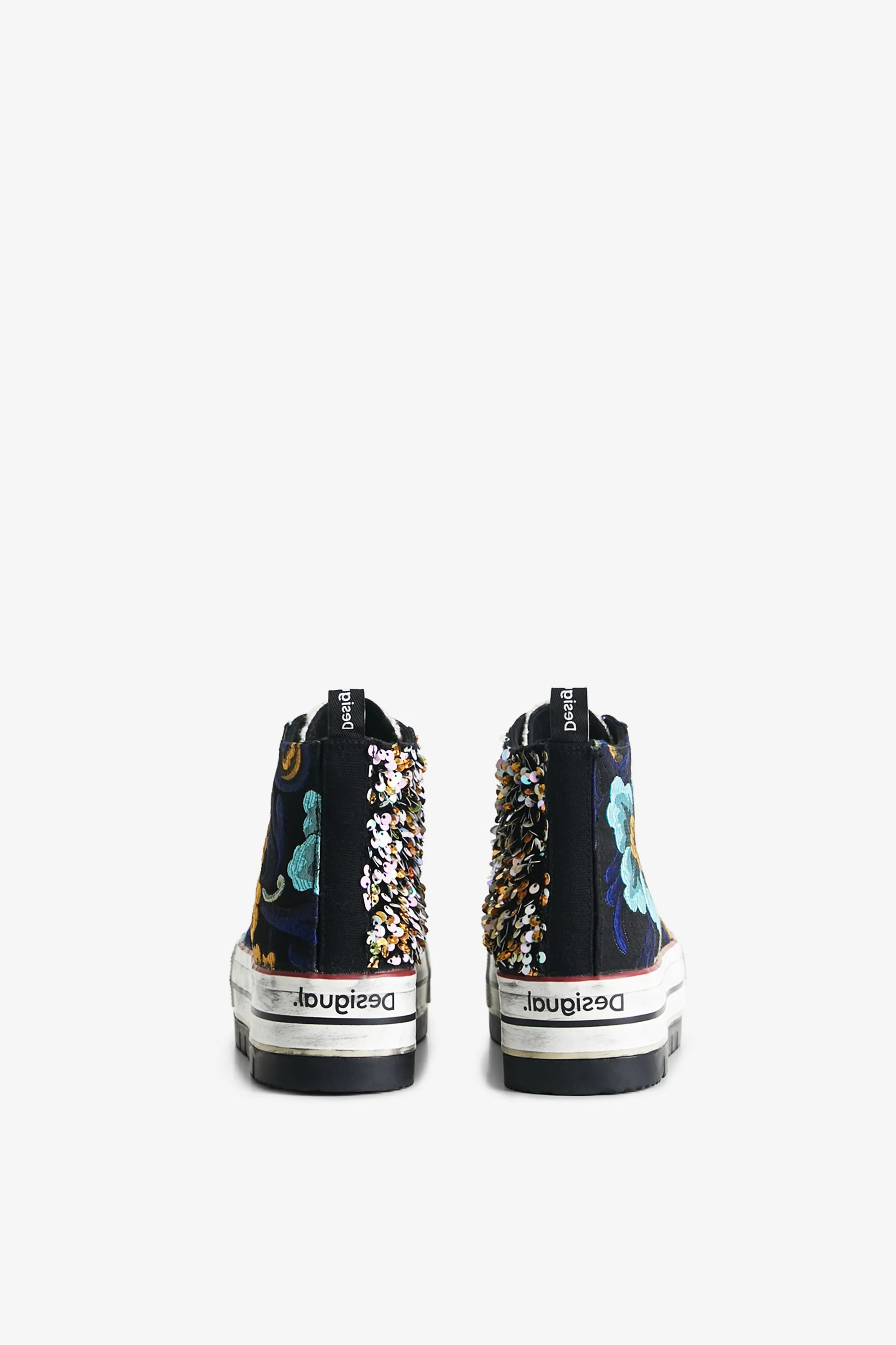 Desigual Crush Sequins Platform High Top Sneakers 22WSKA21 AW22 New Season