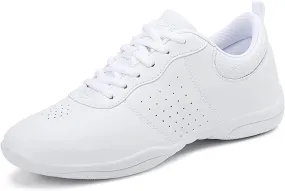 FOFOWHAT Girls White Cheer Shoes Youth Cheerleading Dance Sneaker Training Competition for Women Girls' Cheerleading Shoes