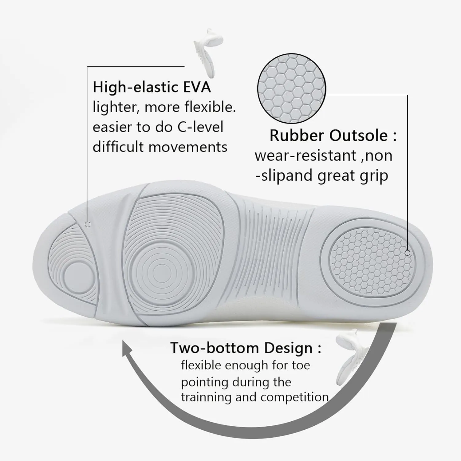 Girls Cheer Shoes Toddler White Cheerleading Shoes Lightweight Non-Slip for Cheer Competitions, Practice, Dance, Gymnastics Size Kids/Little Kid 13.5 to Women 10