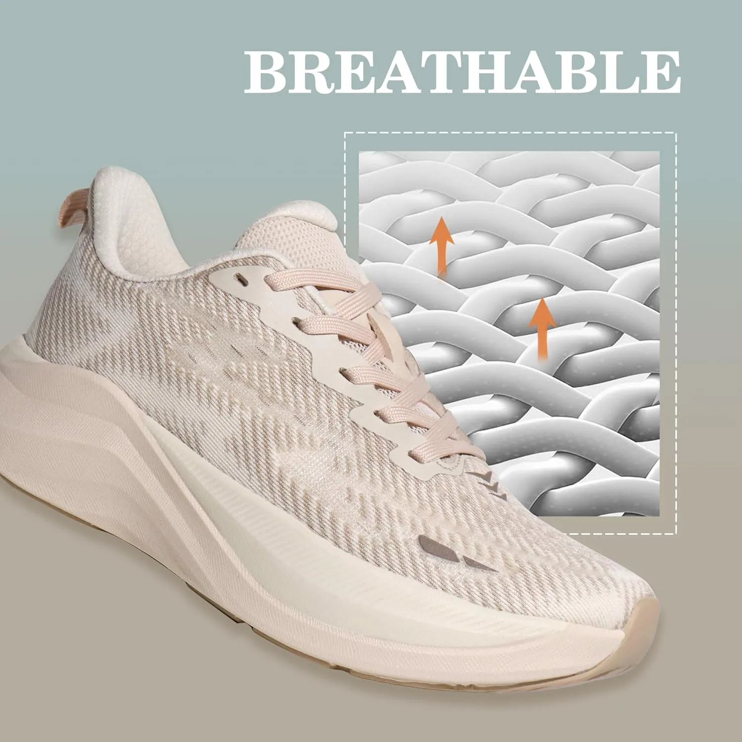 Hawkwell Women's Cloud Zero Active Cushion Breathable Tennis Walking Fashion Sneakers Gym Medical Work Shoes