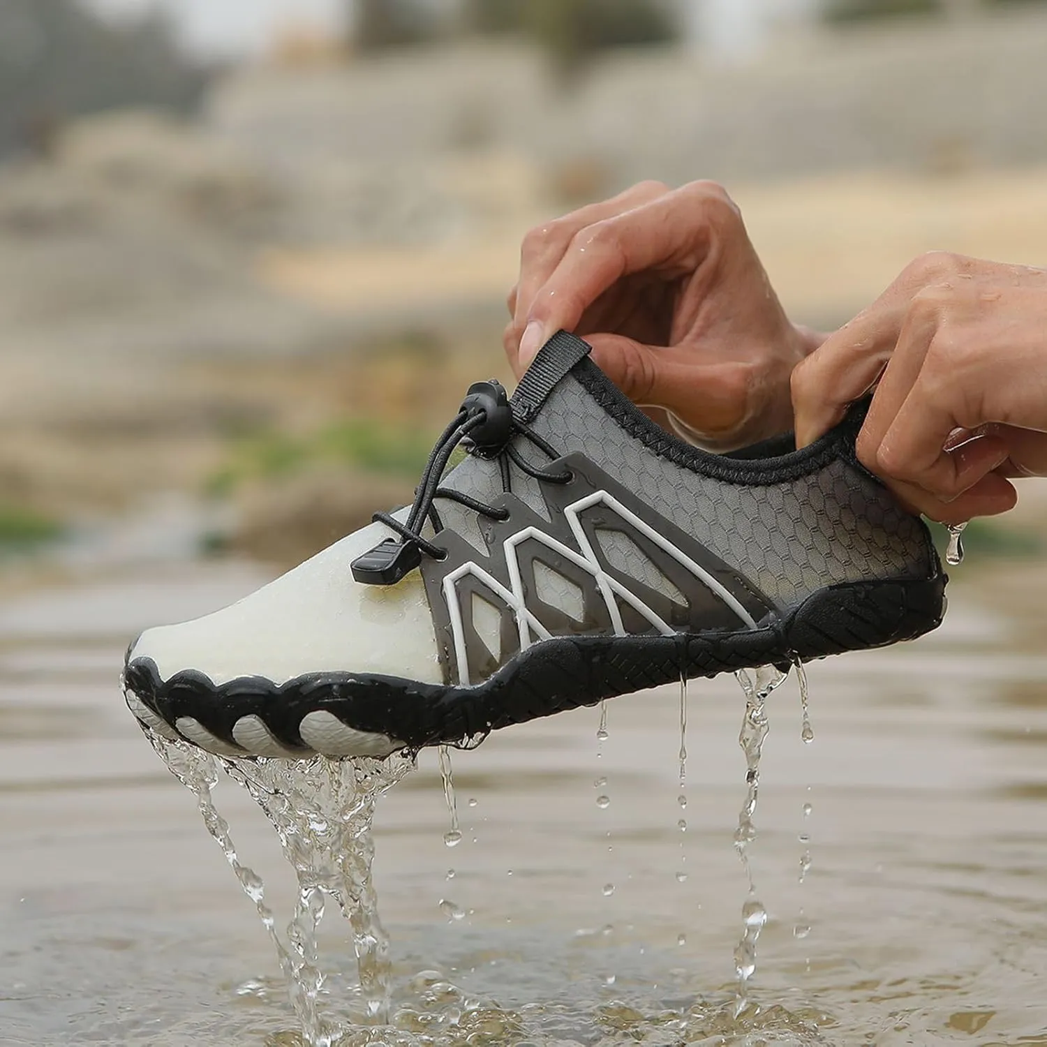 Hiking Shoes for Women Men Athletic Non Slip Water Shoes Lightweight Breathable Quick Dry Barefoot Shoes Unisex Grounded Footwear for Swimming Running Climbing Camping Surfing Riding Kayaking