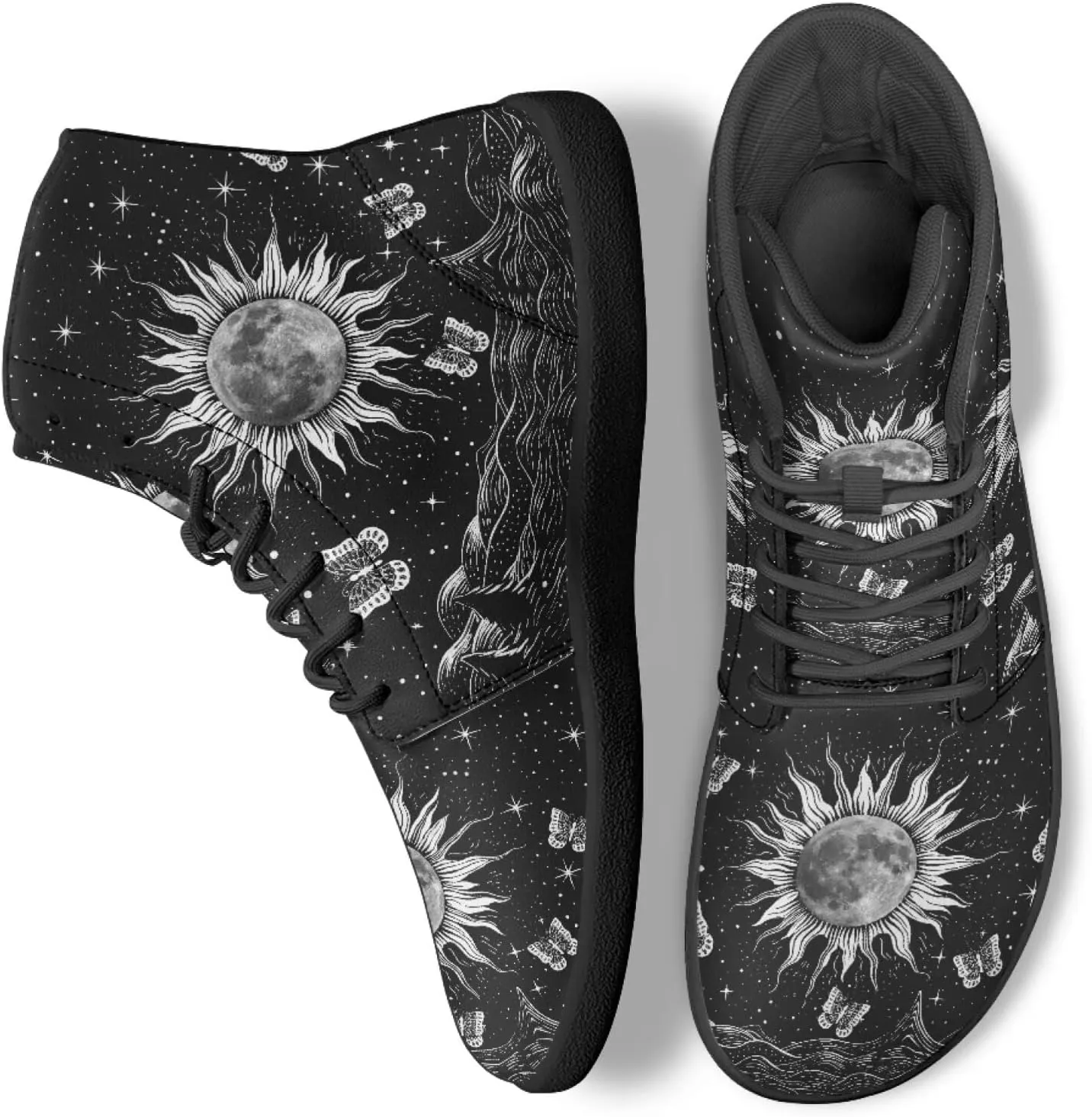 Jeiento Galaxy Barefoot Shoes for Men Minimalist Wide Toe Box Shoes Ankle Booties PU Leather Walking Shoes Casual Footwear