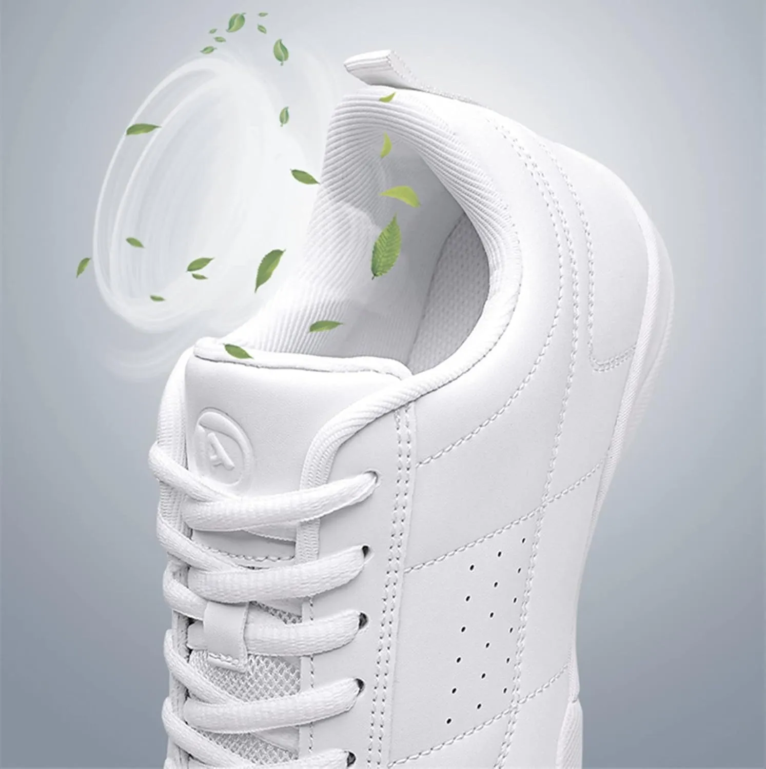 kkdom Adult & Youth White Cheerleading Shoes Athletic Dance Sport Training Shoes Competition Tennis Sneakers Cheer Shoes