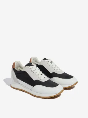 LUNA BLU Black Colour-Blocked Lace-Up Sneakers