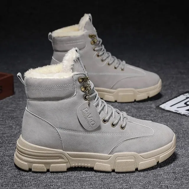 Men's Plush Winter Desert Snow Ankle Boots