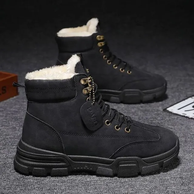 Men's Plush Winter Desert Snow Ankle Boots