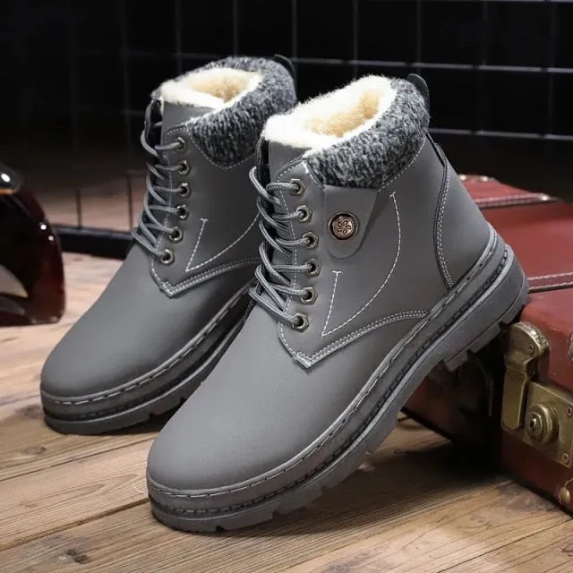 Men's Plush Winter Desert Snow Ankle Boots