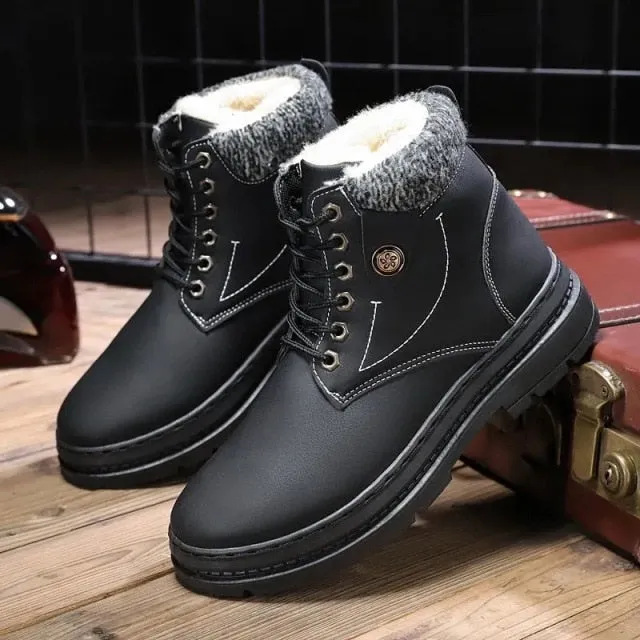 Men's Plush Winter Desert Snow Ankle Boots