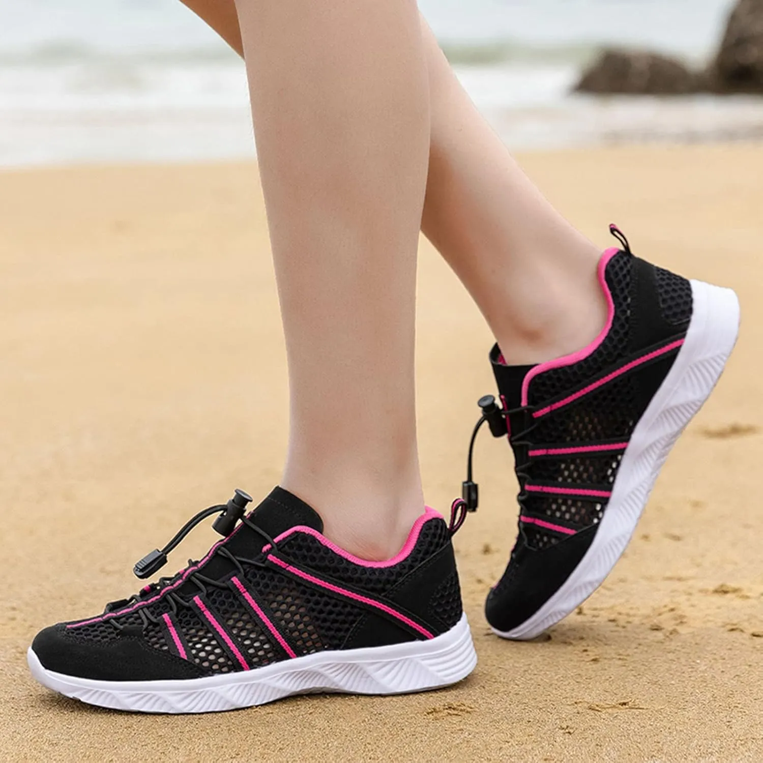 Mens Womens Water Shoes Barefoot Quick Dry Aqua Beach Swim Pool Shoes Non Slip Outdoor Sports Hiking Surf Yoga Lightweight Footwear