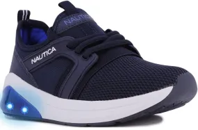 Nautica Kids Light Up Flashing Sneaker Athletic Running Shoes Lace-Up/Bungee/Slip-on |Boy - Girl|(Little Kid/Big Kid) Kappil Parks Neave Lights