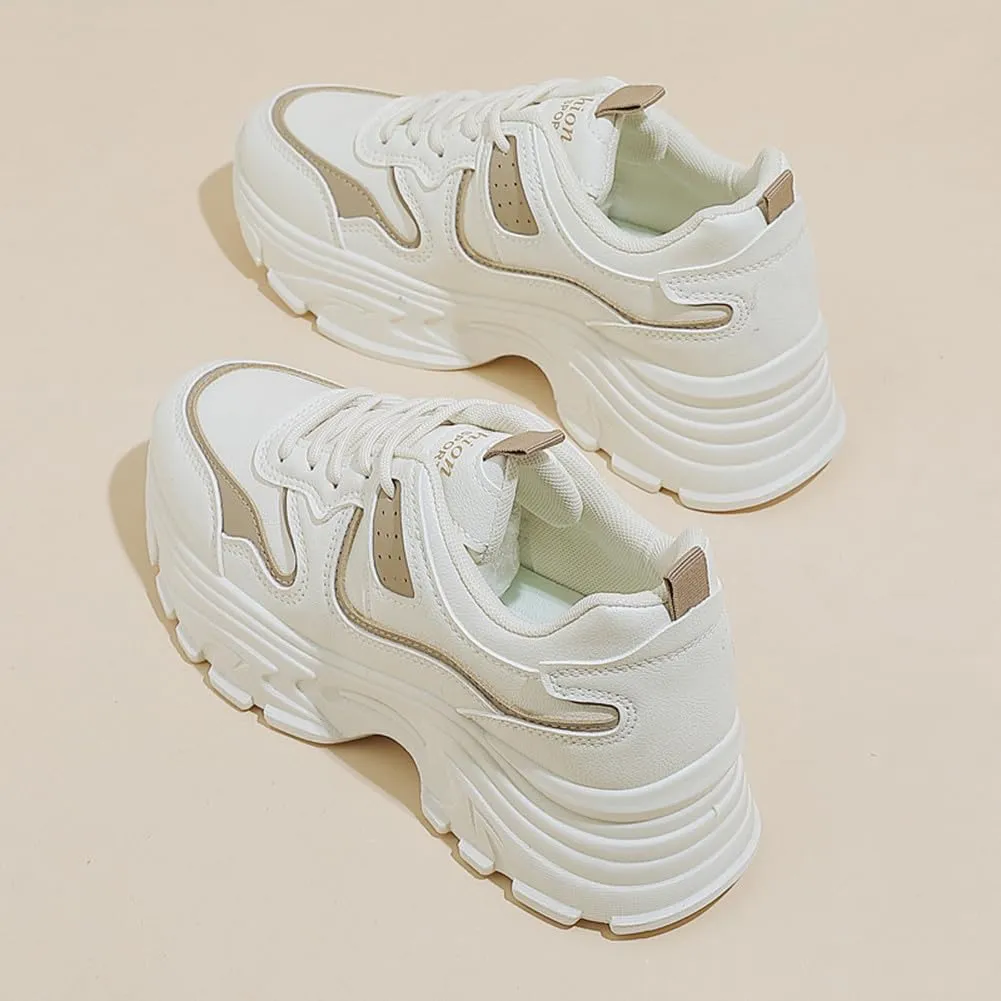 NCNDB Women's Fashion Super Chunky Sport Sneakers Lace Ups Trainers Running Shoes for Girls