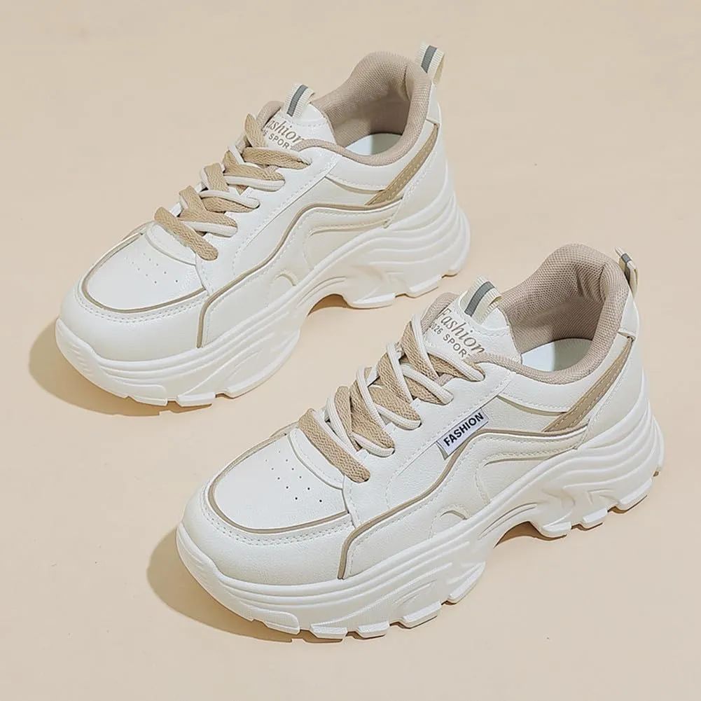 NCNDB Women's Fashion Super Chunky Sport Sneakers Lace Ups Trainers Running Shoes for Girls