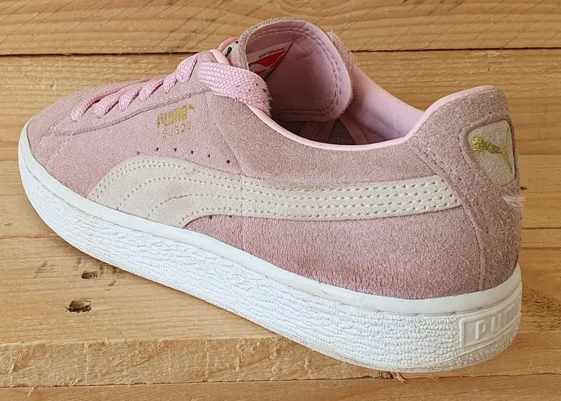 Puma Suede Classic Low Trainers UK4/US6.5/EU37 355686 01 Pale Pink/White