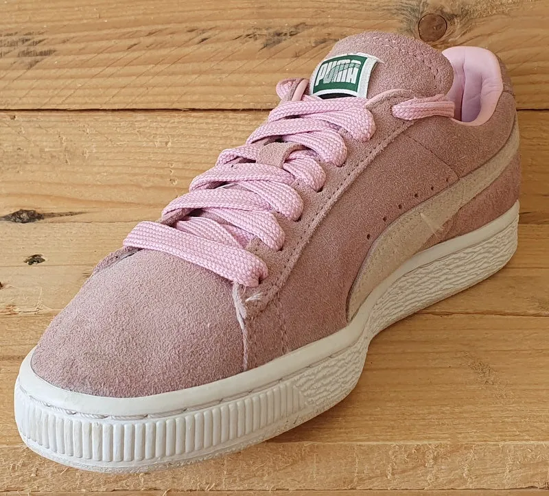 Puma Suede Classic Low Trainers UK4/US6.5/EU37 355686 01 Pale Pink/White