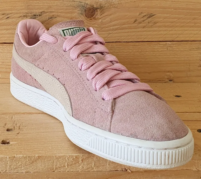 Puma Suede Classic Low Trainers UK4/US6.5/EU37 355686 01 Pale Pink/White