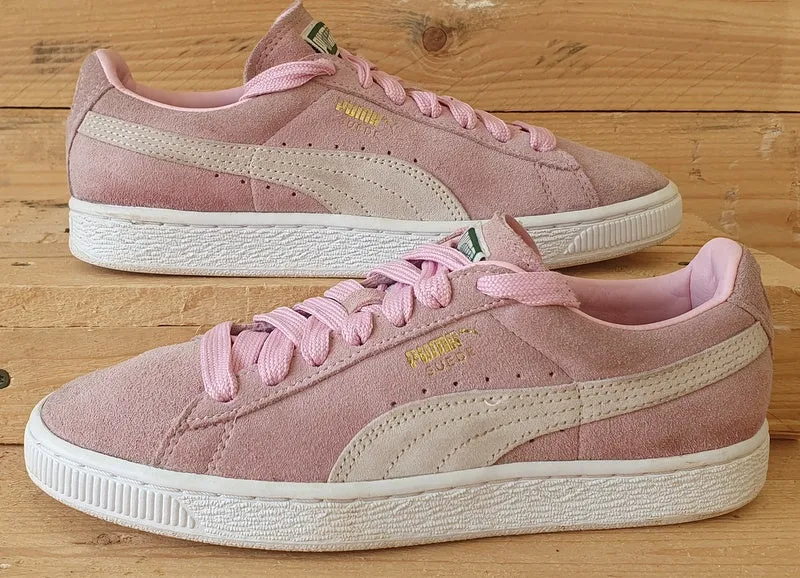 Puma Suede Classic Low Trainers UK4/US6.5/EU37 355686 01 Pale Pink/White