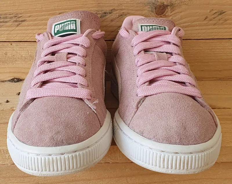 Puma Suede Classic Low Trainers UK4/US6.5/EU37 355686 01 Pale Pink/White
