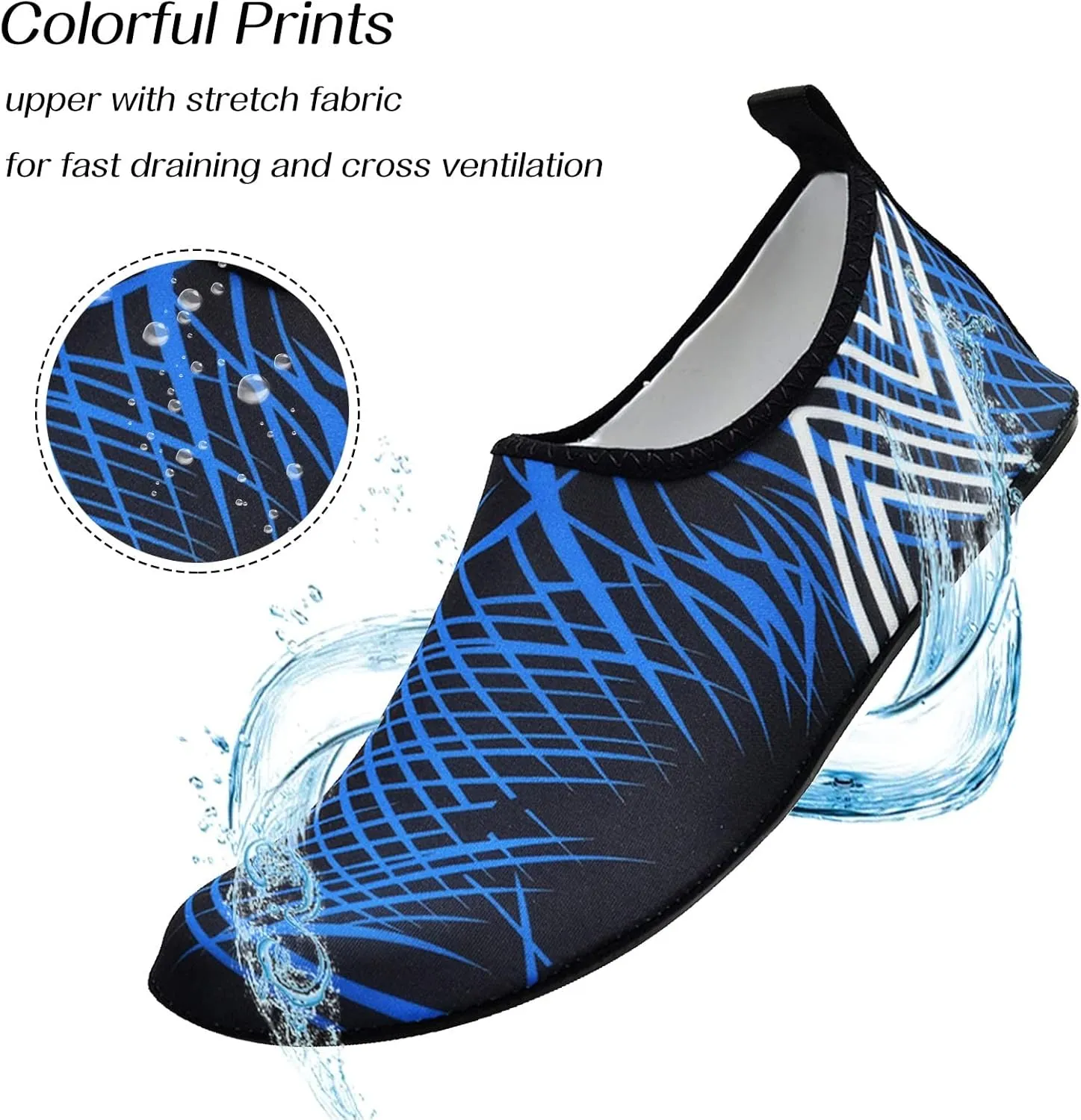 Quick Dry Aqua Shoes Women Men Barefoot Water Shoes for Beach Swim Pool Surf Yoga Hiking Kayaking Lightweight Non Slip Outdoor Sports