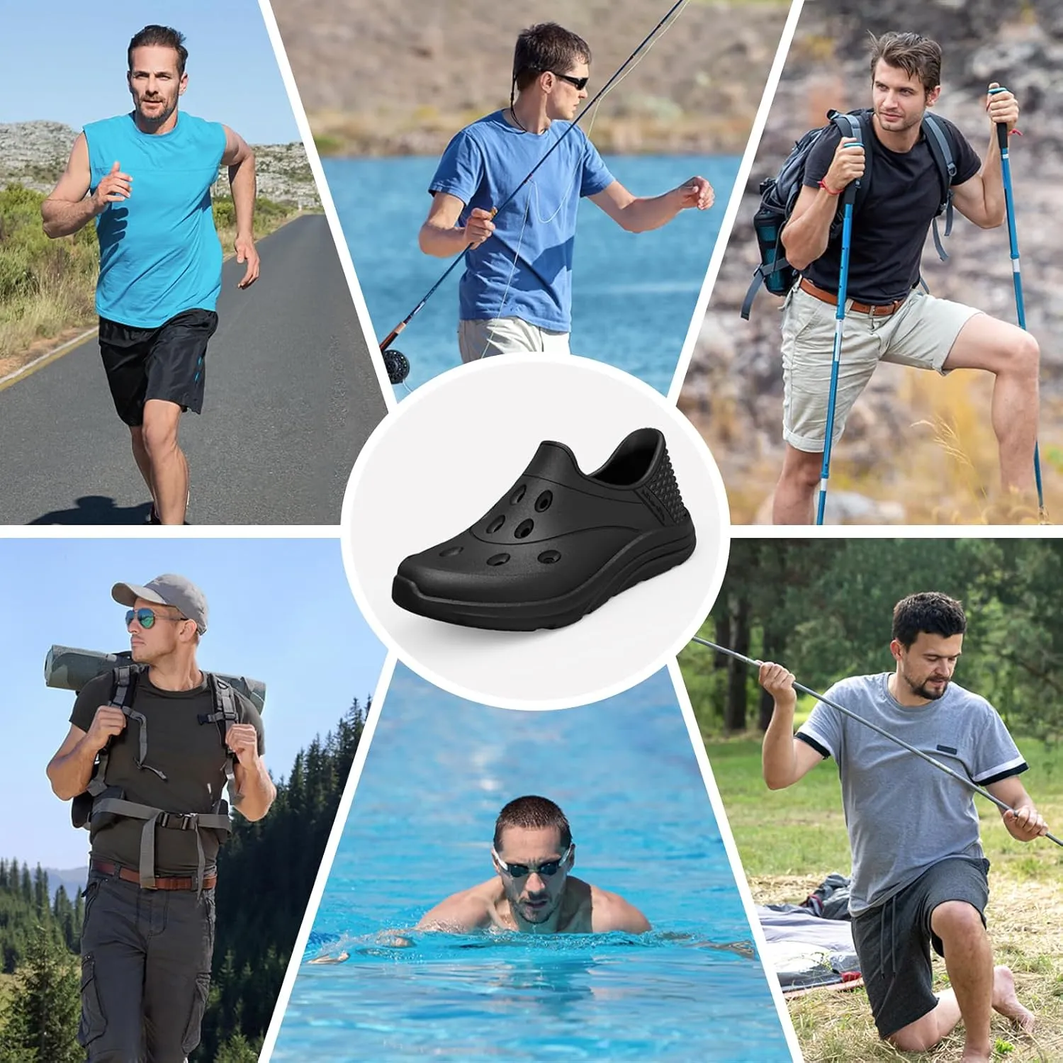 Sports Sandals Unisex for Men and Women - Lightweight Closed Toe Hiking Sandals - Waterproof Athletic & Outdoor Slides