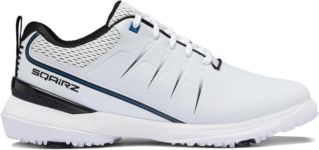 SQAIRZ SPEED2 Men's Athletic Golf Shoes, Designed for Balance & Performance, Replaceable Spikes, Waterproof, Golf Shoes Men with Spikes, Mens Footwear
