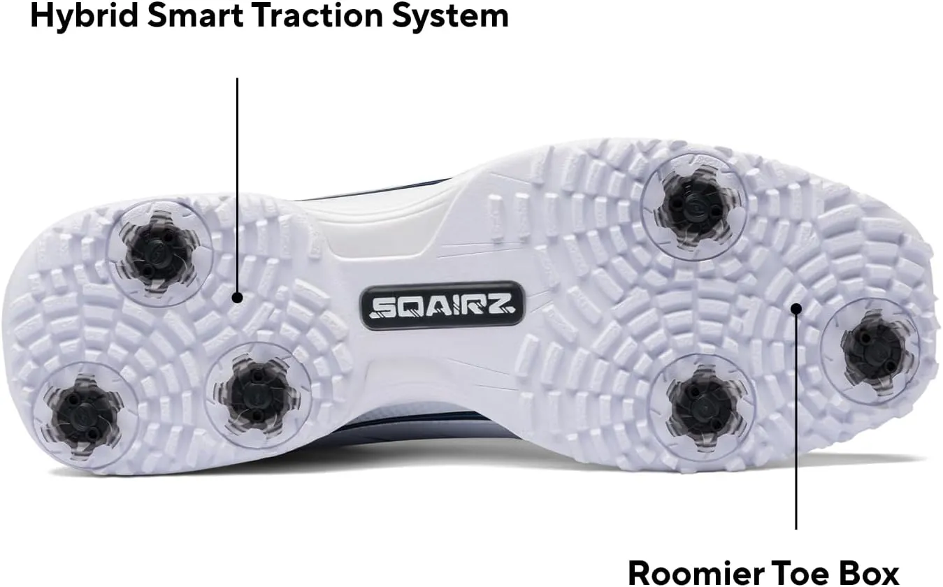 SQAIRZ SPEED2 Men's Athletic Golf Shoes, Designed for Balance & Performance, Replaceable Spikes, Waterproof, Golf Shoes Men with Spikes, Mens Footwear