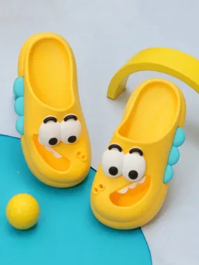 Sunny Dino Character Sliders - Bright Yellow Aquatic-Themed for Boys
